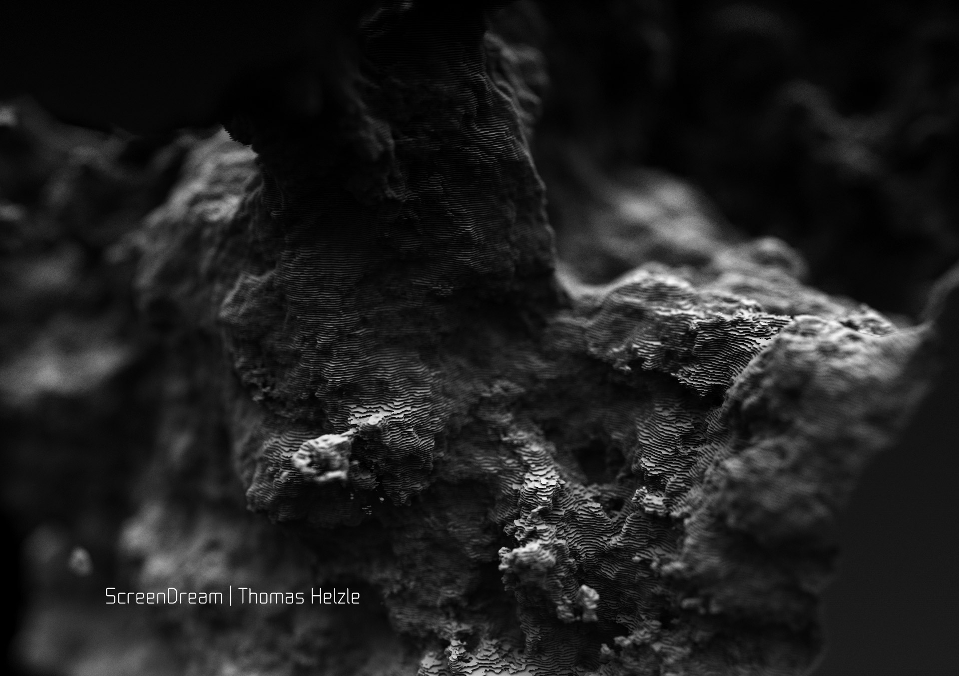 1000 polygons cut by fractal noise...