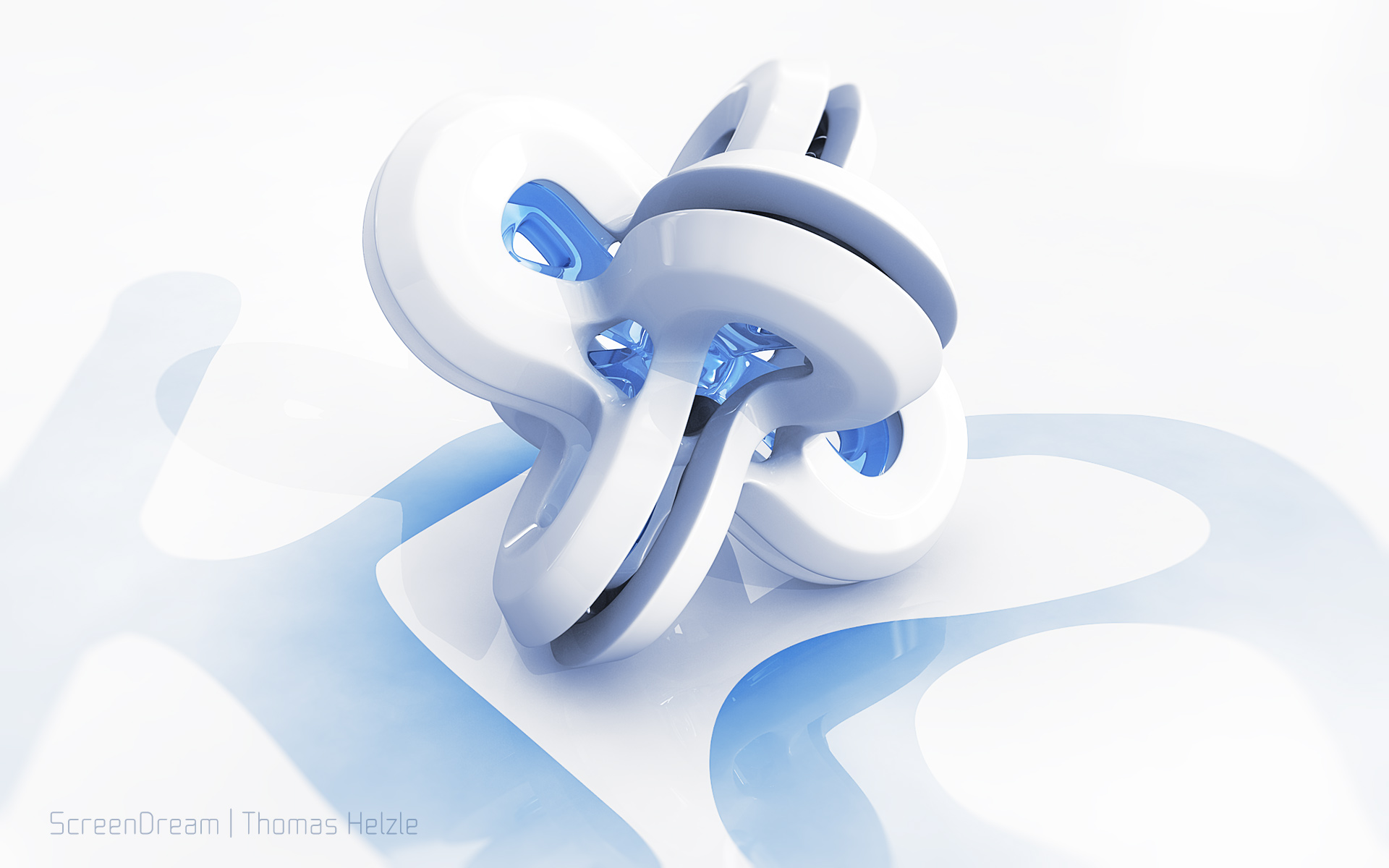 A topology study created in TopMod, then further treated and rendered in Softimage XSI